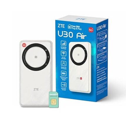 ZTE U30AIR 5G Pocket Wi-Fi Router - 5G High Speed Connectivity, Dual Band Wi-Fi, Streaming and Smooth Gaming, Easy Setup, Portable, Supports Multiple Devices