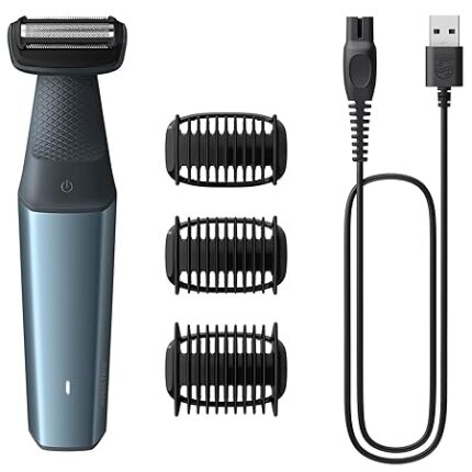 [Amazon.co.jp Limited] Philips Body Trimmer 3000 Series Shaver Groomer (For Bath Use, 3 Types of Combs Included, 0.1 inch (3 mm), 0.2 inch (5 mm), 0.3 inch (7 mm), Full Body VIO, BG3027/03